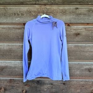 NIKE PRO cowl neck lavender sweater size medium